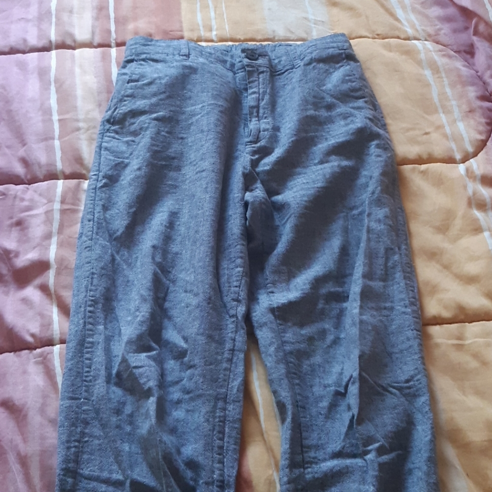 Uniqlo Straight Leg Midrise Linen Pant